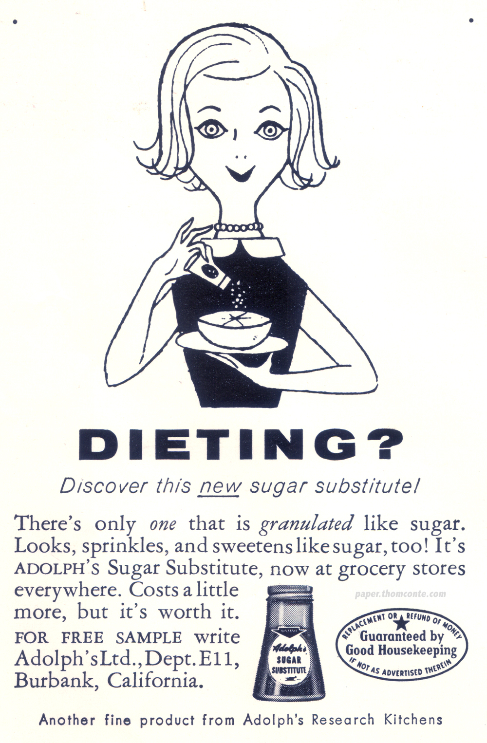 Dieting? Sugar Substitute.