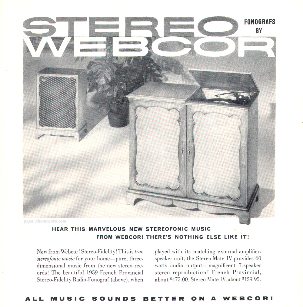 Webcore stereo advertisement